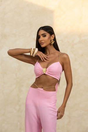 Conjunto Rosa Feminino Blusa e Short — Earth Set — Náurea Collection