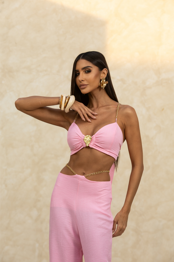 Conjunto Rosa Feminino Blusa e Short — Earth Set — Náurea Collection
