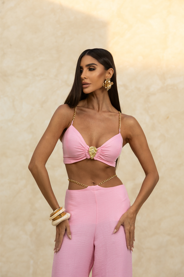 Conjunto Rosa Feminino Blusa e Short — Earth Set — Náurea Collection