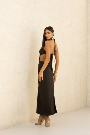 Vestido Midi Preto Tomara Que Caia Feminino — Sunny Glow — Náurea Collection