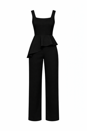 Conjunto de alfaiataria feminino peplum e calça reta marsala — Sophisticated Shape Náurea