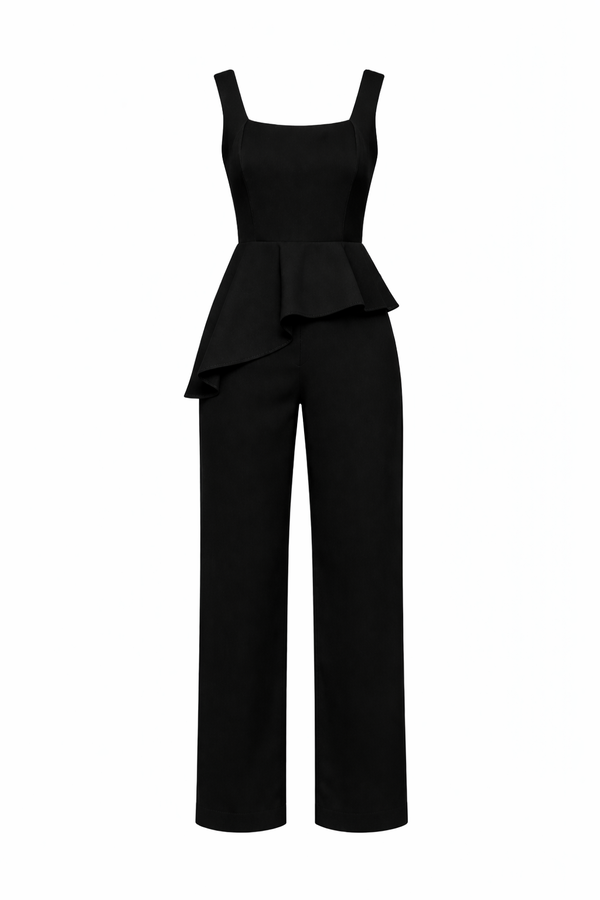 Conjunto de alfaiataria feminino peplum e calça reta marsala — Sophisticated Shape Náurea