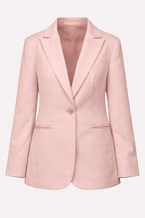Blazer de alfaiataria feminino rosa estruturado — Timeless Elegance Náurea