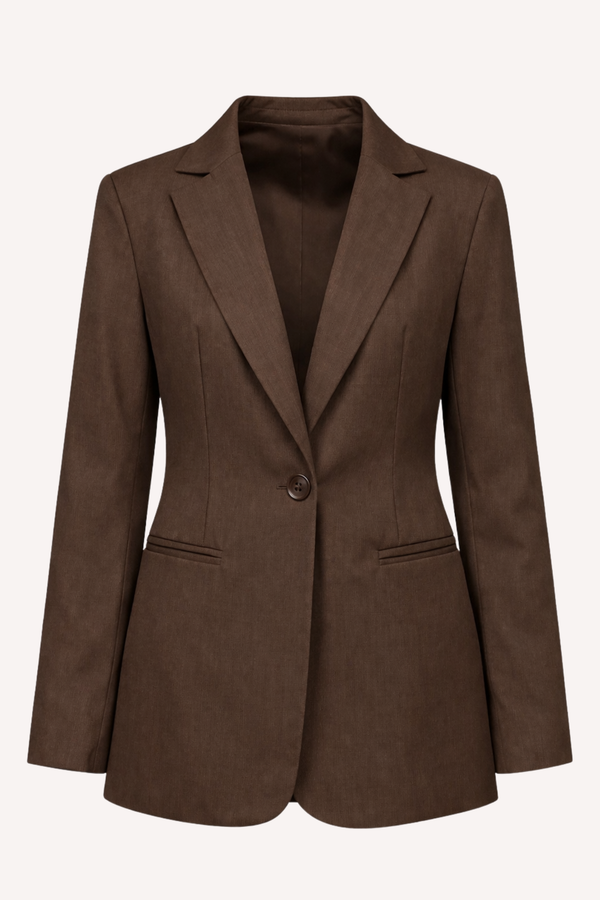 Blazer de alfaiataria feminino preto estruturado — Timeless Elegance Náurea