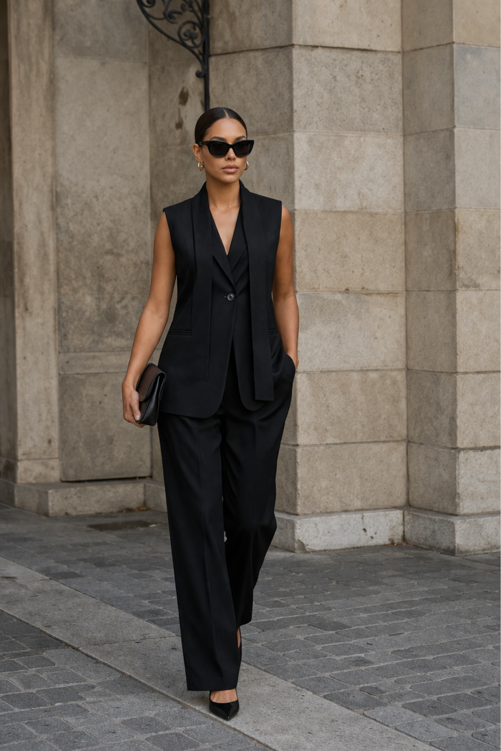 Conjunto de Alfaiataria Feminino Colete e Calça Reta – Modern Elegance Set